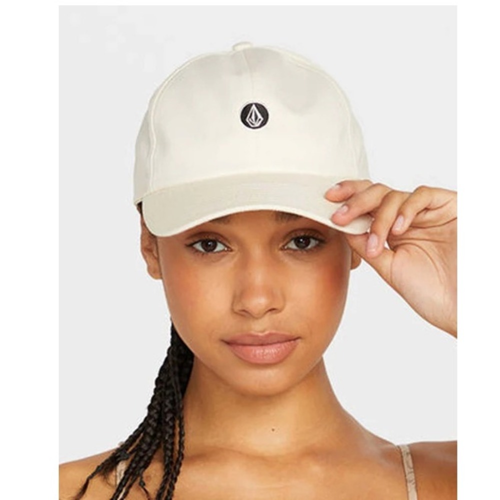 Volcom Circle Stone Women's Dad Hat Star White Adjustable One Size 100% Cotton